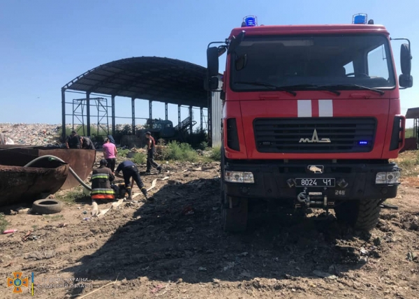 Под Аккерманом полыхала свалка 