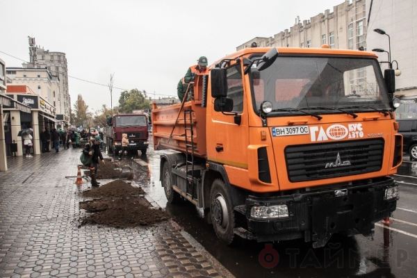 Возле Привоза на Екатерининской высадили акации