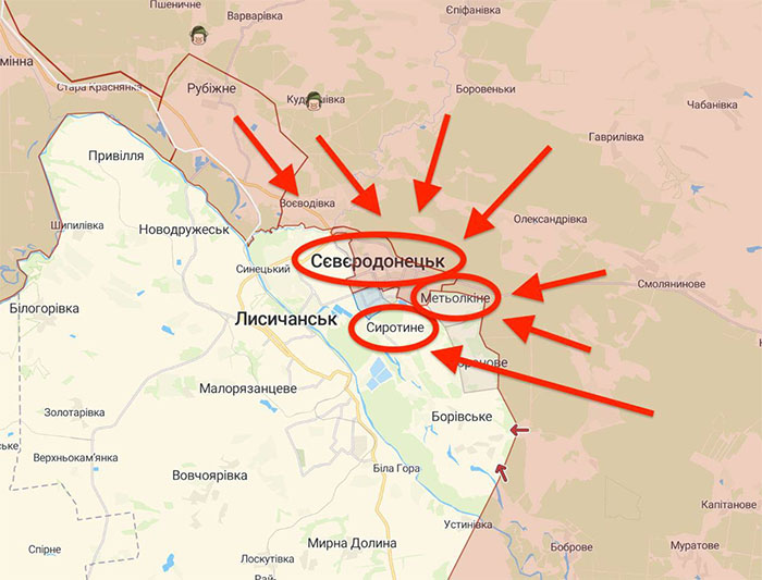 ЗСУ зірвали спробу ворога провести розвідку боєм і продовжують утримувати Сєвєродонецьк, — Генштаб