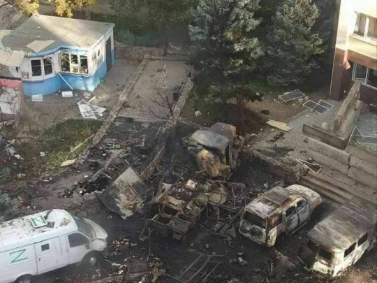 Нічні вибухи в&nbsp;Енергодарі: горів готель ЗАЕС з&nbsp;окупантами (відео)