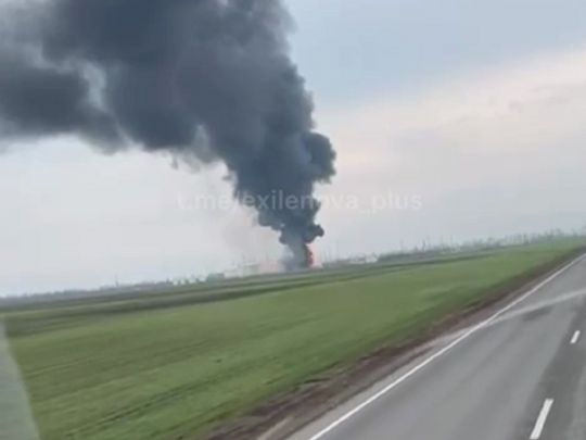 Безпілотники вразили велику нафтобазу в Краснодарському краї росії (відео)